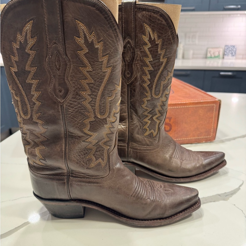 Brown Leather Cowboy Boots